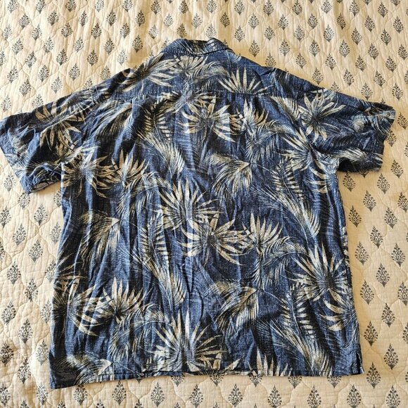 RedHead XL Palm Tree Hawaiian Shirt 100% Cotton Blue Tropical Button‑Down XL - Picture 4 of 9